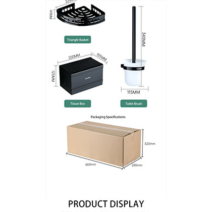 Bathroom Towel Set with Six-piece Hardware Accessories