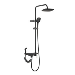 Smart Adjustable Temperature Bathroom Brass Shower Faucet Mixer Tap Column Set Kit