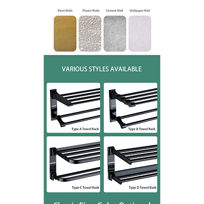 Bathroom Towel Set with Six-piece Hardware Accessories