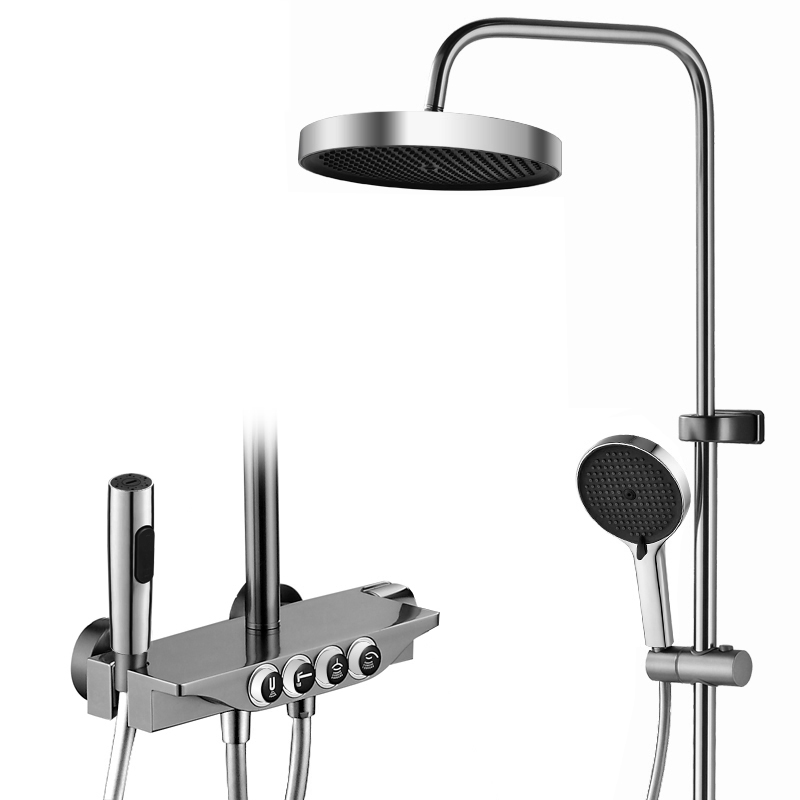 Smart Adjustable Temperature Bathroom Aluminum Shower Set