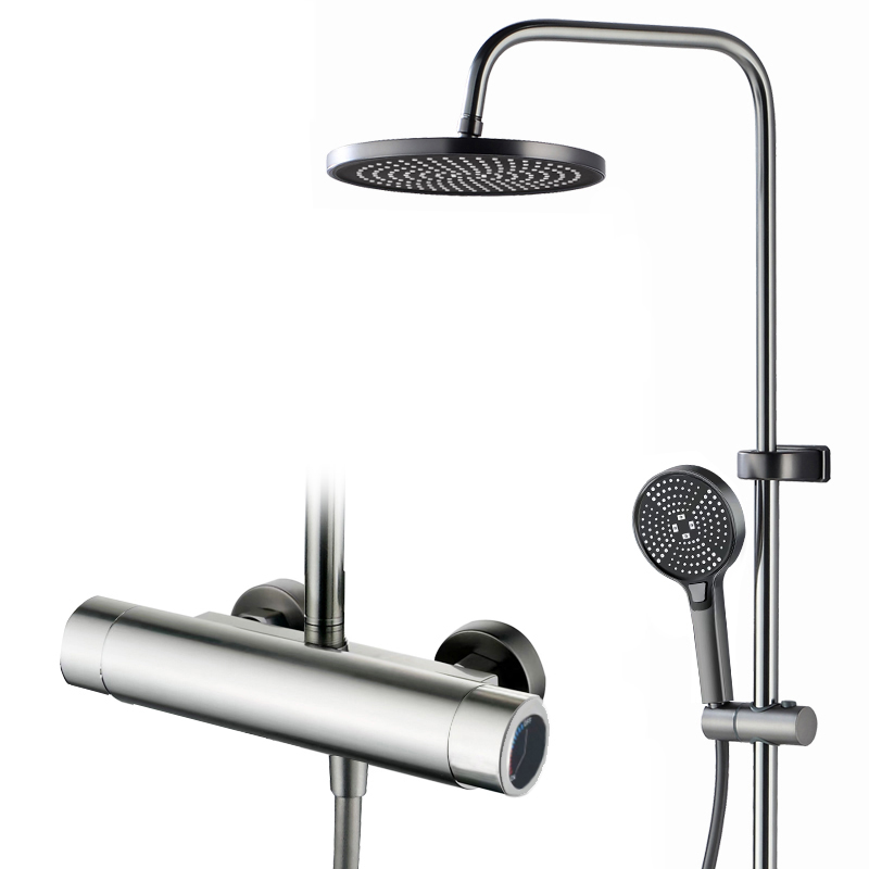 Smart Adjustable Temperature Bathroom Aluminum Shower Set